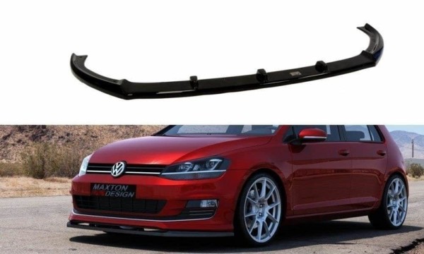 MAXTON DESIGN - Spoiler pod Predný náraznik   VW GOLF VII FOR SPORT PACK , 
Čierny lesk
