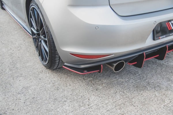 MAXTON DESIGN - Racing Durability Bočné difúzory zadného náraznika V.1 VW Golf 7 GTI , Black – Obrázok 12