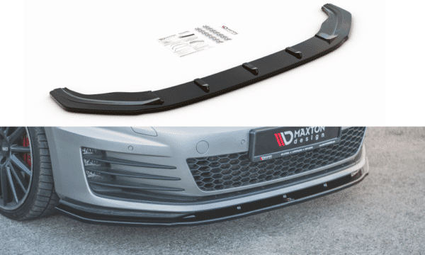 MAXTON DESIGN - Spoiler pod Predný náraznik   V.1 VW Golf 7 GTI , Čierny lesk