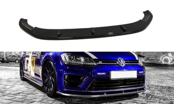 MAXTON DESIGN - Spoiler pod Predný náraznik   V.1 VW Golf 7 R / R-Line , Čierny lesk 
962