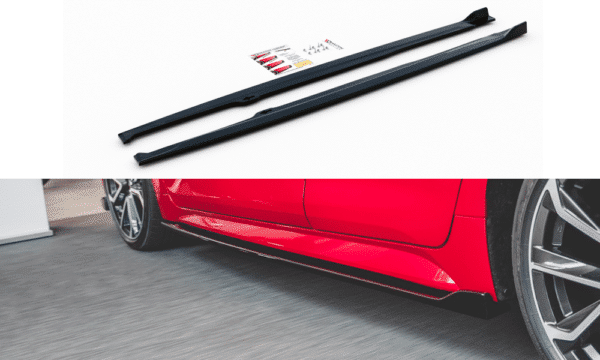 MAXTON DESIGN - Lišty pod prahy Toyota Corolla XII Hatchback , Čierny lesk