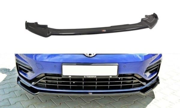 MAXTON DESIGN - Spoiler pod Predný náraznik   V.2 VW Golf 7 R / R-Line Facelift , Čierny lesk 
964