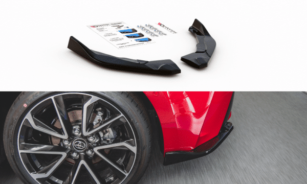 MAXTON DESIGN - Bočné difúzory zadného náraznika Toyota Corolla XII Hatchback , Čierny lesk