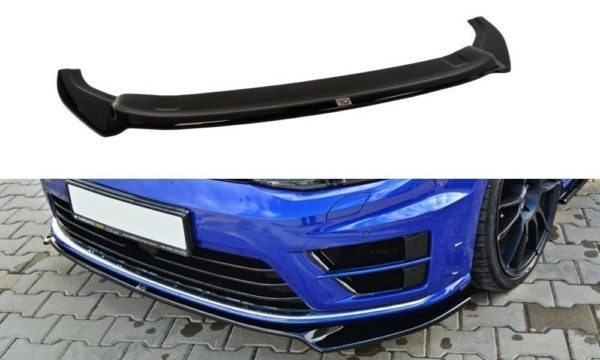MAXTON DESIGN - Spoiler pod Predný náraznik   V.2 VW Golf 7 R / R-Line , 
Čierny lesk 
966