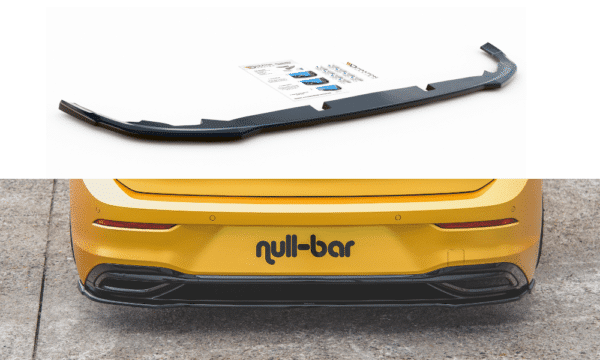 MAXTON DESIGN - Stredový spoiler pod zadný náraznik VW Golf 8 , Čierny lesk