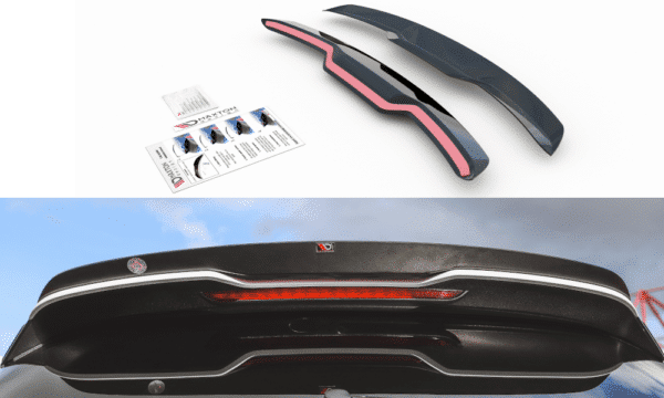 MAXTON DESIGN - Predlženie spoilera  V.2 Audi RS3 8V / 8V FL Sportback , 
Čierny lesk