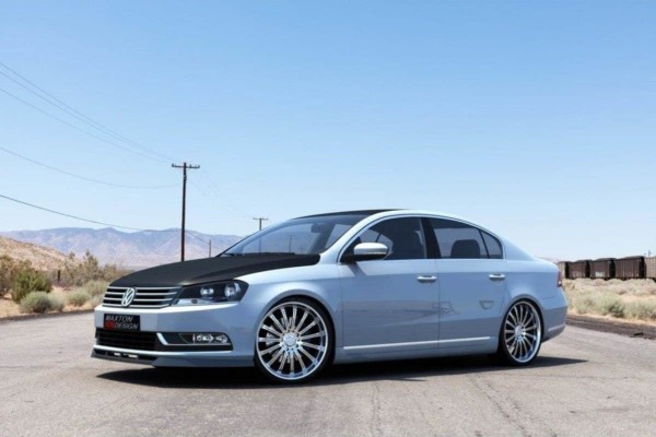 MAXTON DESIGN - Spoiler pod Predný náraznik   VW PASSAT B7 , Čierny lesk 
973