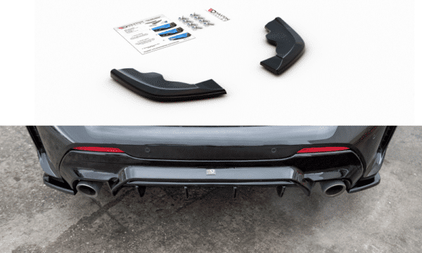 MAXTON DESIGN - Bočné difúzory zadného náraznika V.3 for vhodné pre BMW 1 F40 M-Pack/ M135i , Čierny lesk