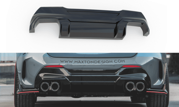 MAXTON DESIGN - Difúzor zadného náraznika  V.2 for vhodné pre BMW 1 F40 M-Pack/ M135i , 
Čierny lesk