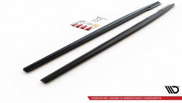 MAXTON DESIGN - Lišty pod prahy Mercedes-Benz E63 AMG Combi S213 , Čierny lesk – Obrázok 8