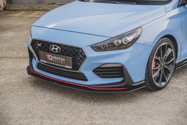 MAXTON DESIGN - Racing Durability Spoiler pod Predný náraznik   + Splitre Hyundai I30 N Mk3 Hatchback / Fastback , Black + Gloss Flaps – Obrázok 4