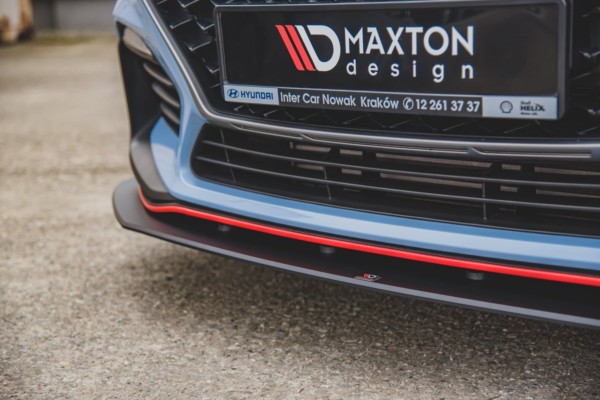 MAXTON DESIGN - Racing Durability Spoiler pod Predný náraznik   + Splitre Hyundai I30 N Mk3 Hatchback / Fastback , Black + Gloss Flaps – Obrázok 5
