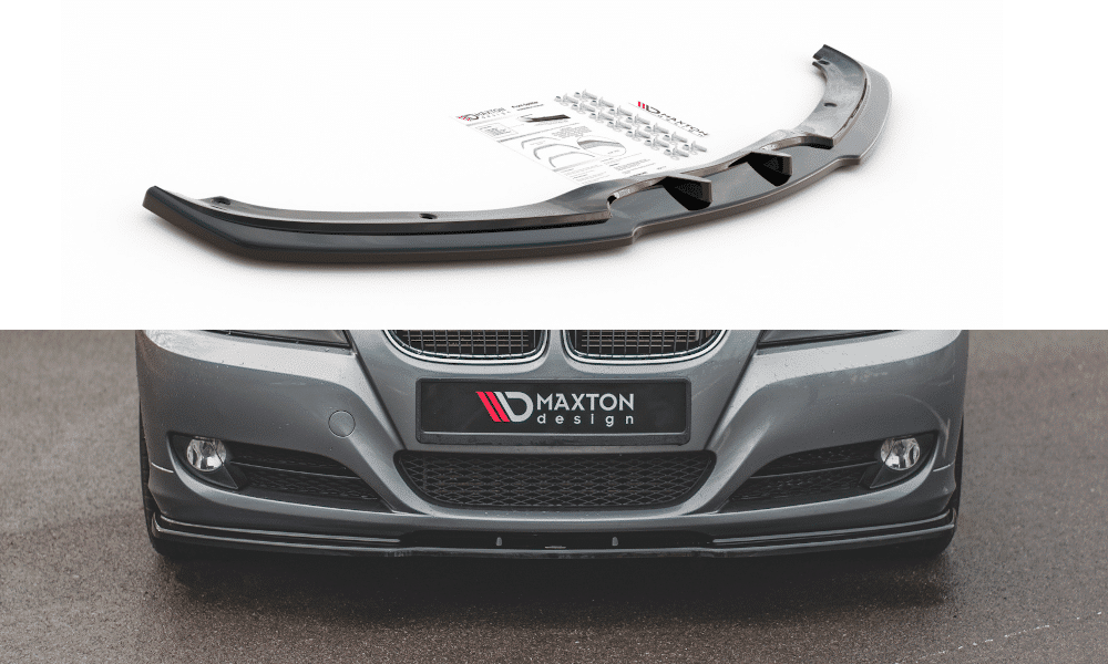MAXTON DESIGN - Spoiler pod Predný náraznik V.2 vhodné pre BMW 3 E90/E91 Facelift , Čierny lesk