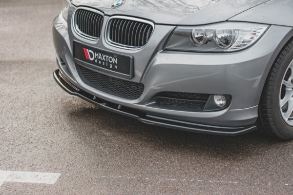 MAXTON DESIGN - Spoiler pod Predný náraznik V.2 vhodné pre BMW 3 E90/E91 Facelift , Čierny lesk – Obrázok 4