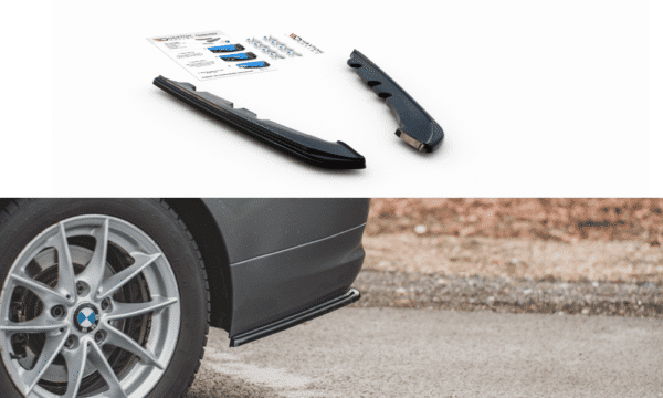 MAXTON DESIGN - Bočné difúzory zadného náraznika vhodné pre BMW 3 E91 Facelift , Čierny lesk