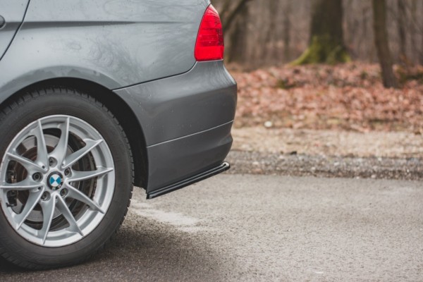 MAXTON DESIGN - Bočné difúzory zadného náraznika vhodné pre BMW 3 E91 Facelift , Čierny lesk – Obrázok 3