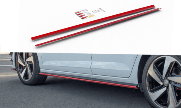 MAXTON DESIGN - Lišty pod prahy VW POLO MK6 GTI , RED
