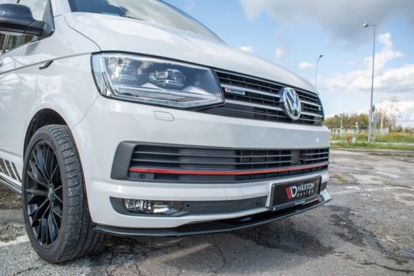 MAXTON DESIGN - Spoiler pod Predný náraznik   V.2 Volkswagen T6 , 
Čierny lesk – Obrázok 2