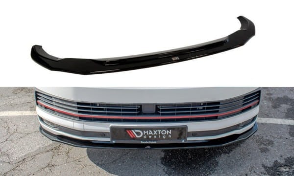 MAXTON DESIGN - Spoiler pod Predný náraznik   V.2 Volkswagen T6 , 
Čierny lesk