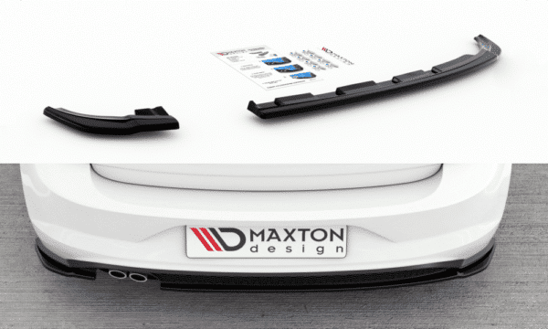 MAXTON DESIGN - Bočné difúzory zadného náraznika V.2 VW Polo GTI Mk6 , Čierny lesk