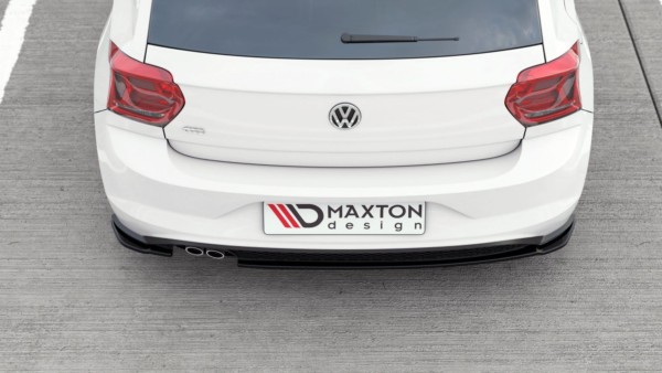 MAXTON DESIGN - Bočné difúzory zadného náraznika V.2 VW Polo GTI Mk6 , Čierny lesk – Obrázok 4