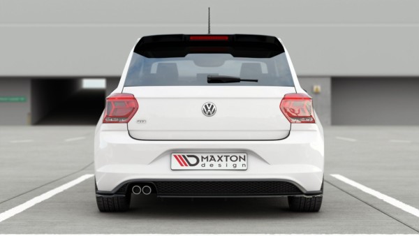 MAXTON DESIGN - Bočné difúzory zadného náraznika V.2 VW Polo GTI Mk6 , Čierny lesk – Obrázok 5