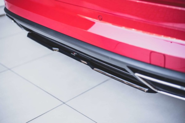 MAXTON DESIGN - Stredový spoiler pod zadný náraznik Skoda Kodiaq RS , Čierny lesk – Obrázok 2