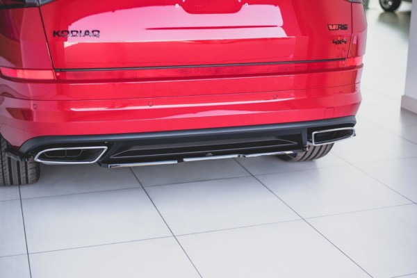 MAXTON DESIGN - Stredový spoiler pod zadný náraznik Skoda Kodiaq RS , Čierny lesk – Obrázok 4