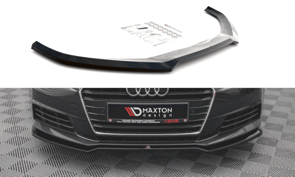 MAXTON DESIGN - Spoiler pod Predný náraznik   V.2 Audi A4 B9 , Čierny lesk