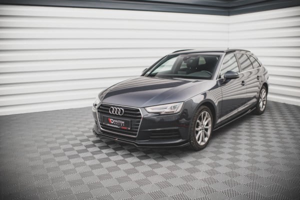 MAXTON DESIGN - Spoiler pod Predný náraznik V.2 Audi A4 B9 , Čierny lesk – Obrázok 4