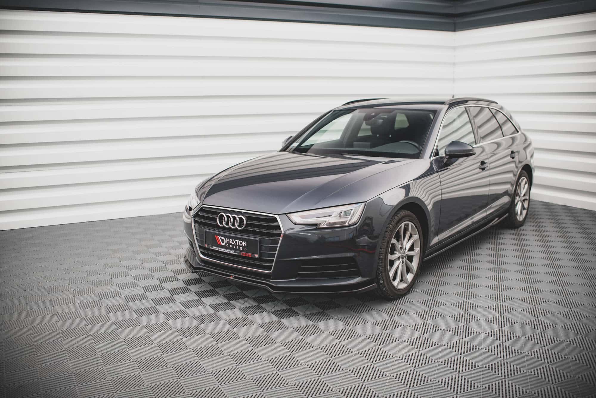 MAXTON DESIGN - Spoiler pod Predný náraznik V.2 Audi A4 B9 , Čierny lesk – Obrázok 4