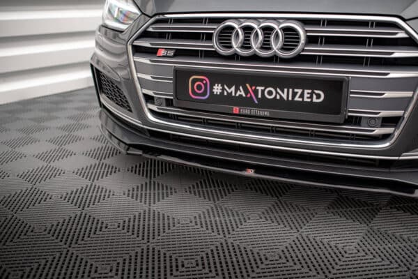 MAXTON DESIGN - Spoiler pod Predný náraznik   V.2 Audi A5 F5 S-Line , Čierny lesk – Obrázok 5