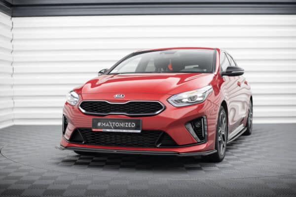 MAXTON DESIGN - Spoiler pod Predný náraznik  V.2 Kia Ceed GT / GT-Line Mk3 / Proceed Mk1, Čierny lesk