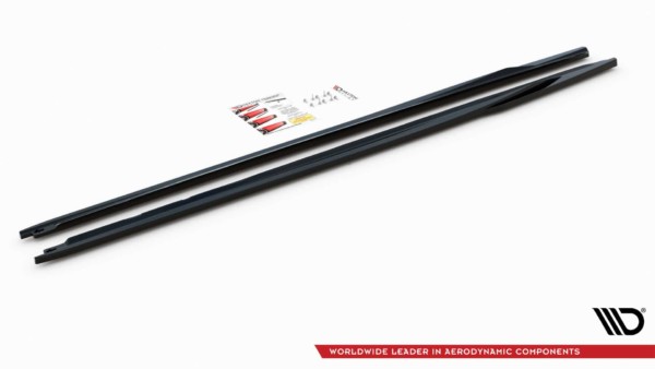 MAXTON DESIGN - Lišty pod prahy Audi A4 B9 AVANT ,Čierny lesk – Obrázok 6