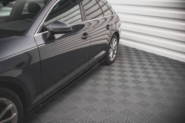 MAXTON DESIGN - Lišty pod prahy Audi A4 B9 AVANT ,Čierny lesk – Obrázok 2