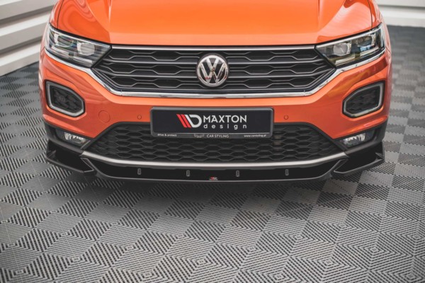 MAXTON DESIGN - Spoiler pod predný náraznik V.1 Volkswagen T-Roc Mk1,,Čierny lesk – Obrázok 2
