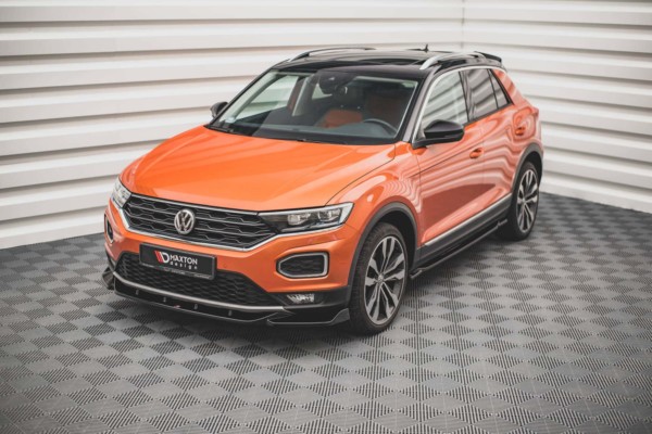 MAXTON DESIGN - Spoiler pod predný náraznik V.1 Volkswagen T-Roc Mk1,,Čierny lesk – Obrázok 3