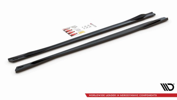 MAXTON DESIGN - Lišty pod prahy Toyota Avensis Mk3 Facelift,,Čierny lesk – Obrázok 4