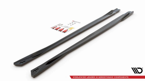 MAXTON DESIGN - Lišty pod prahy Toyota Avensis Mk3 Facelift,,Čierny lesk – Obrázok 5