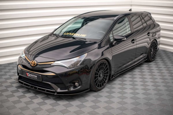 MAXTON DESIGN - Lišty pod prahy Toyota Avensis Mk3 Facelift,,Čierny lesk – Obrázok 3