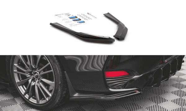 MAXTON DESIGN - Bočné difúzory zadného náraznika Infiniti Q60 S Mk2,Čierny lesk