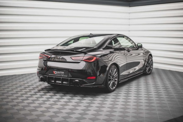 MAXTON DESIGN - Bočné difúzory zadného náraznika Infiniti Q60 S Mk2,Čierny lesk – Obrázok 2