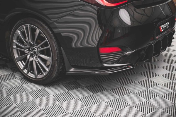 MAXTON DESIGN - Bočné difúzory zadného náraznika Infiniti Q60 S Mk2,Čierny lesk – Obrázok 3