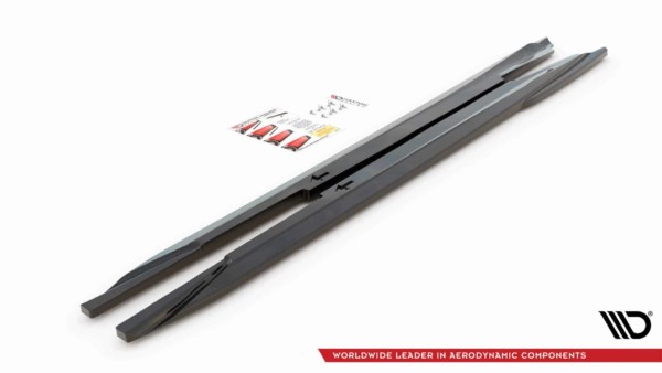 MAXTON DESIGN - Lišty pod prahy Infiniti Q60 S Mk2,,Čierny lesk – Obrázok 6