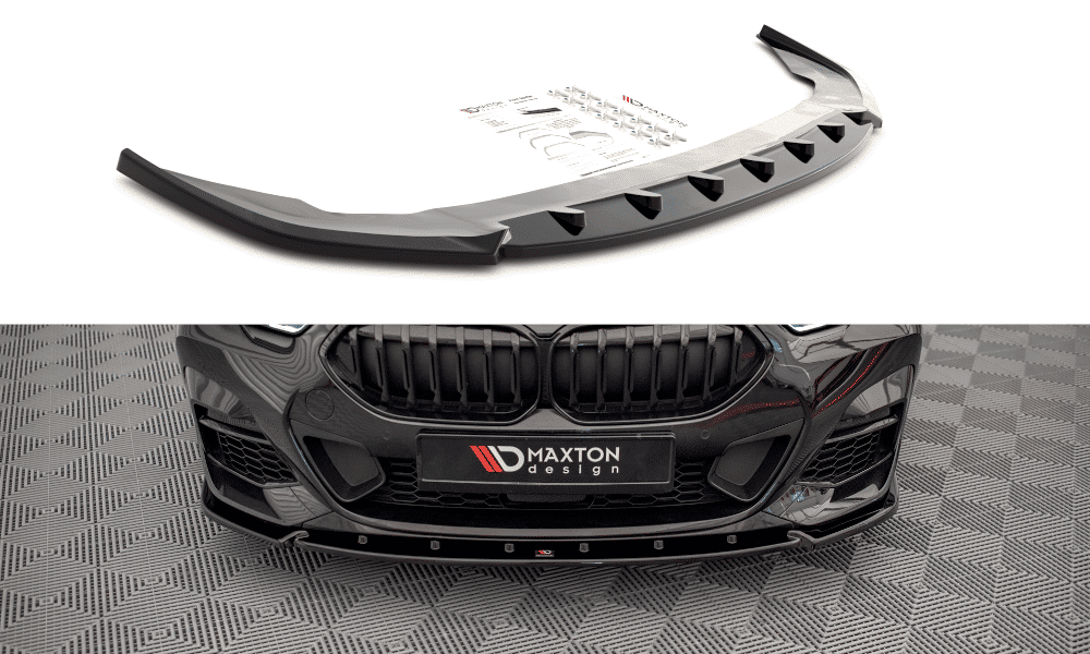 MAXTON DESIGN - Spoiler pod predný náraznik V.2 vhodné pre BMW 2 Gran Coupe M-Pack F44,,Čierny lesk