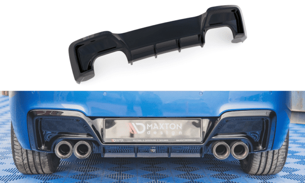 MAXTON DESIGN - Zadný difúzor V.2  vhodné pre BMW M135i F20,Čierny lesk