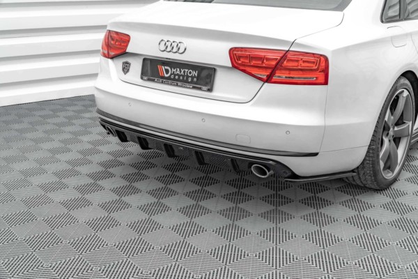 MAXTON DESIGN - Zadný difúzor Audi A8 D4,,Čierny lesk – Obrázok 2