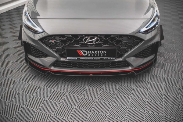 MAXTON DESIGN - Spoiler pod predný náraznik V.2 Hyundai I30 N Hatchback/Fastback Mk3 Facelift,,Čierny lesk – Obrázok 2