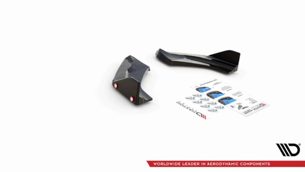 MAXTON DESIGN - Bočné difúzory zadného náraznika + Flaps V.1 Hyundai I30 N Hatchback Mk3 Facelift,Čierny lesk – Obrázok 6