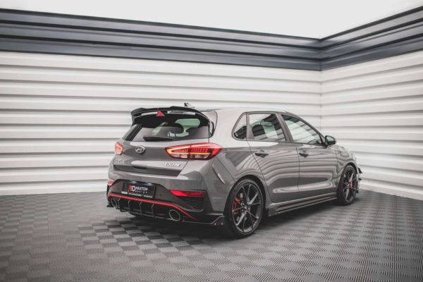 MAXTON DESIGN - Bočné difúzory zadného náraznika + Flaps V.1 Hyundai I30 N Hatchback Mk3 Facelift,Čierny lesk – Obrázok 3